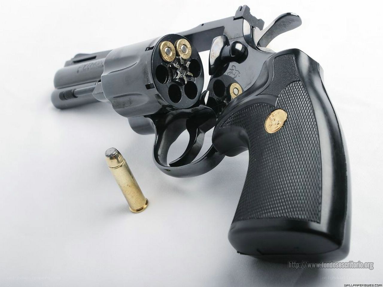 revolver with ammunition