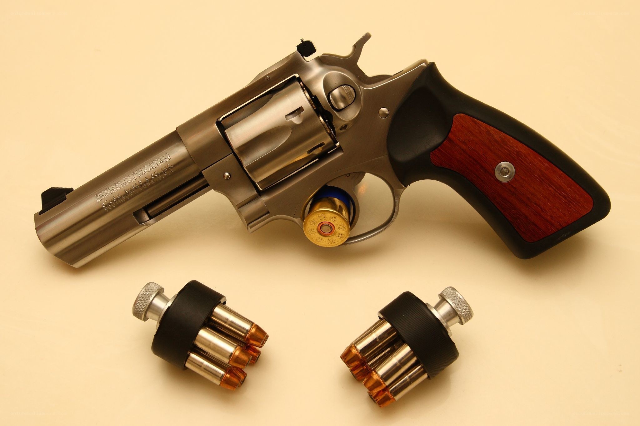 revolver with ammunition