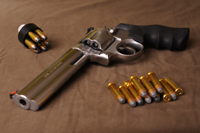 revolver with ammunition