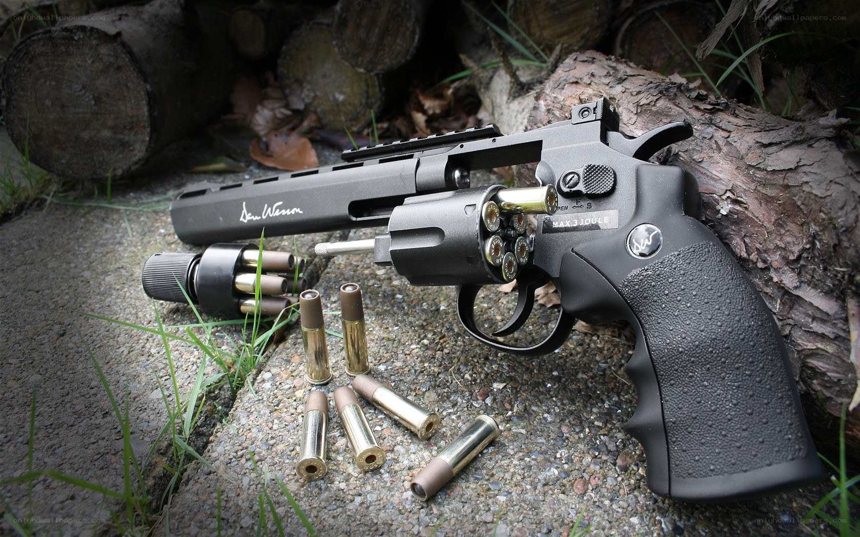 revolver with ammunition