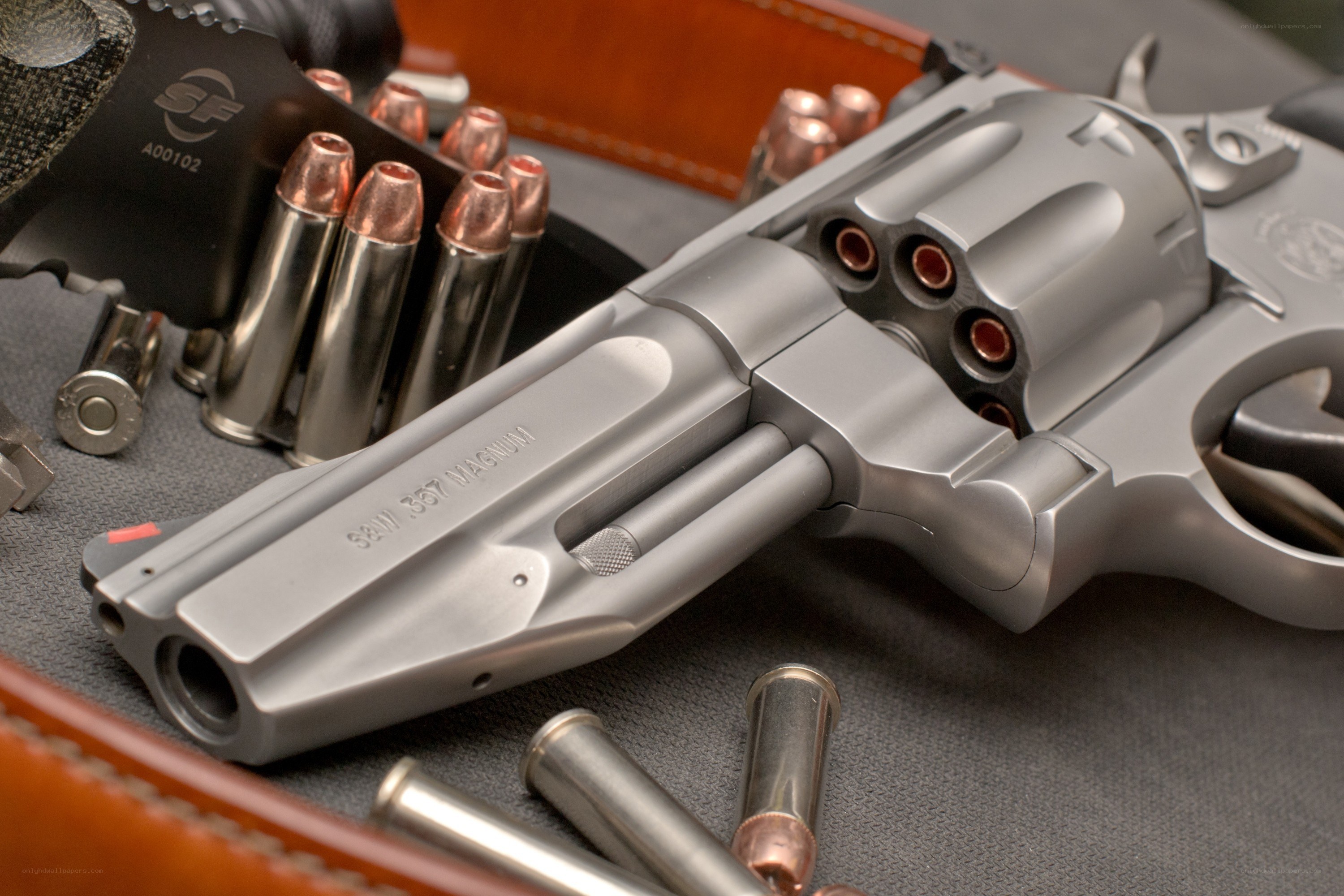 revolver with ammunition