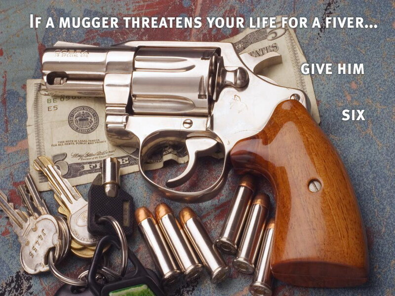 Revolver with Ammunition — Brown, Dramatic