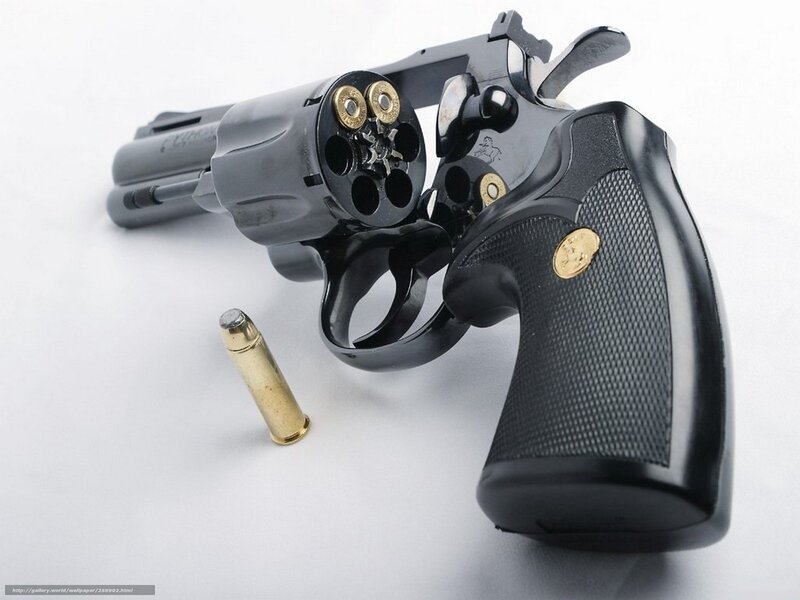 revolver with ammunition