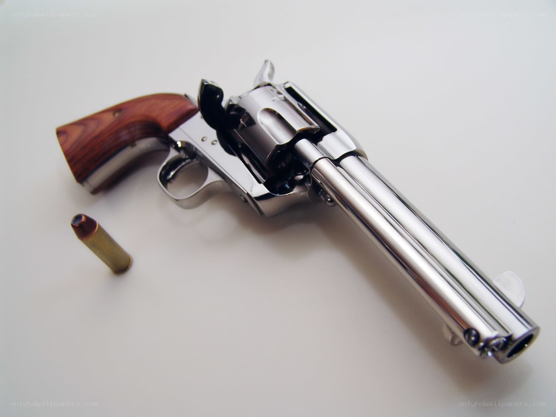 revolver with bullet