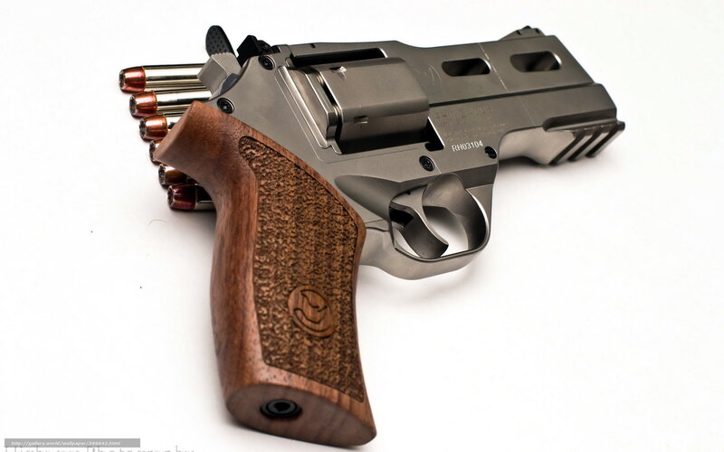 Revolver with Bullets — Brown, Neutral