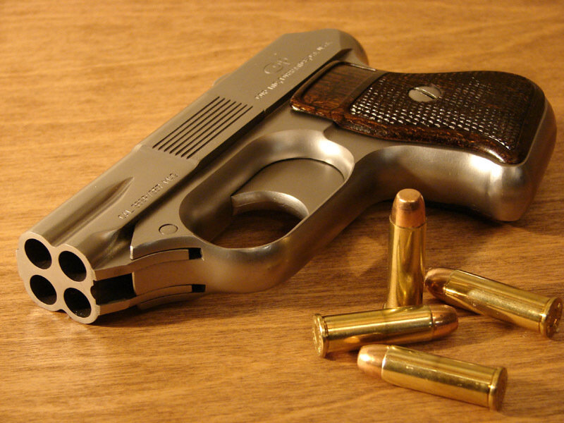 Revolver with Bullets — Brown