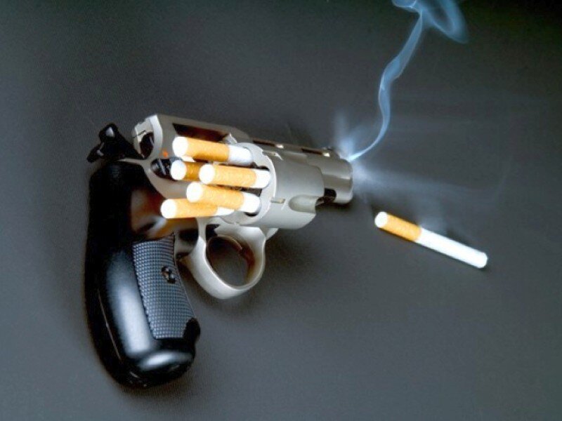 Revolver with Cigarettes — Black
