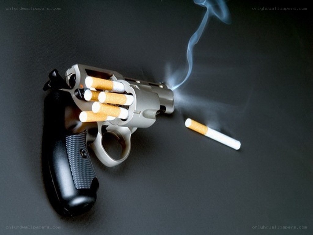 Revolver with cigarettes