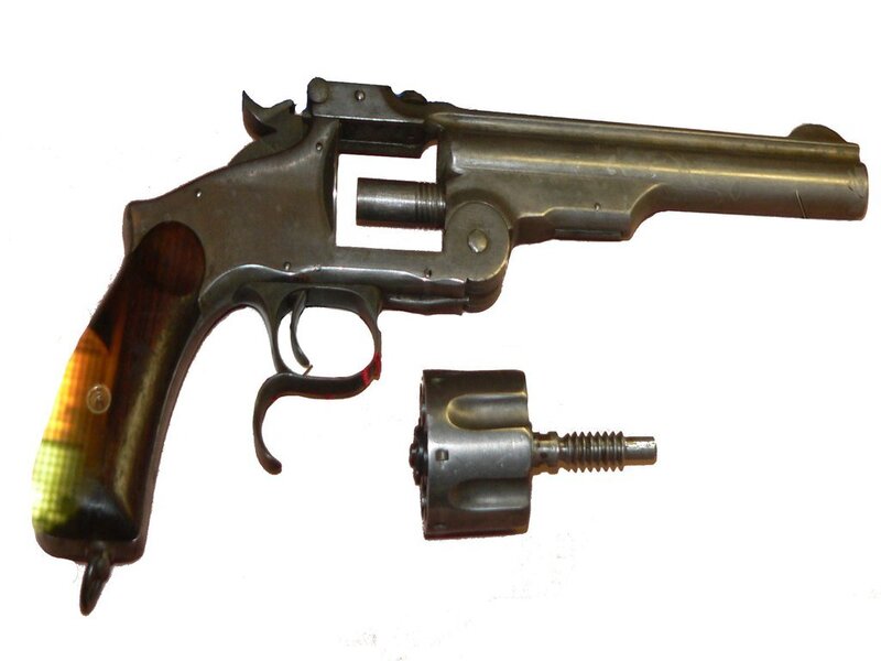Revolver with Detached Cylinder — Brown