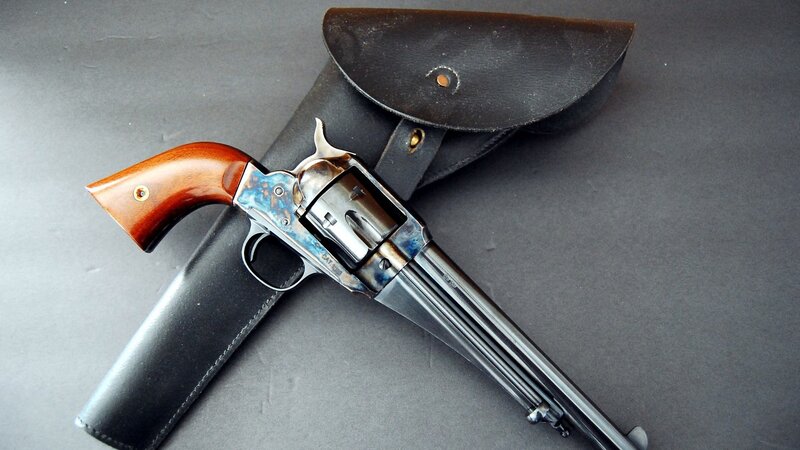 Revolver with Leather Holster