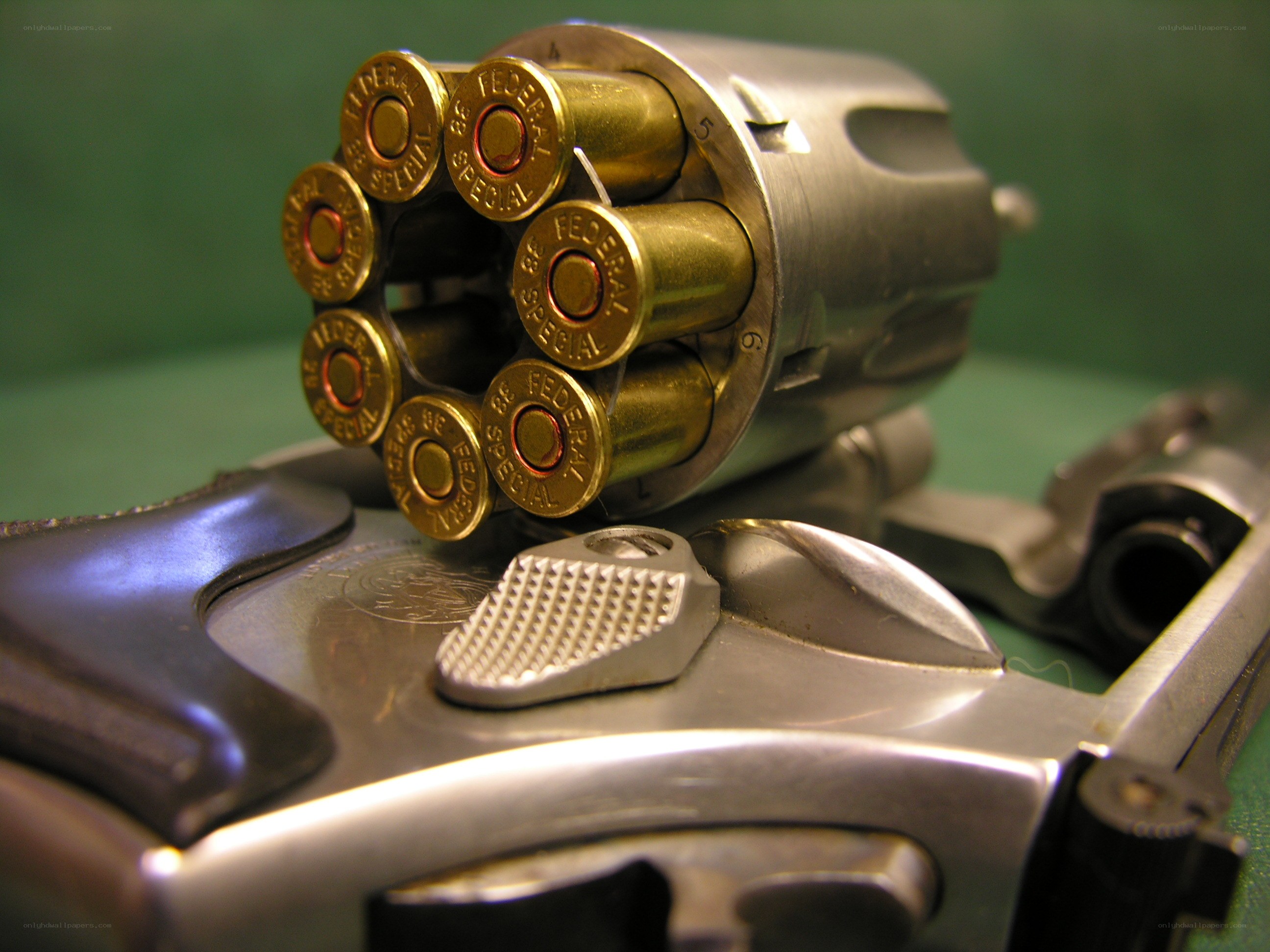 revolver with loaded cylinder