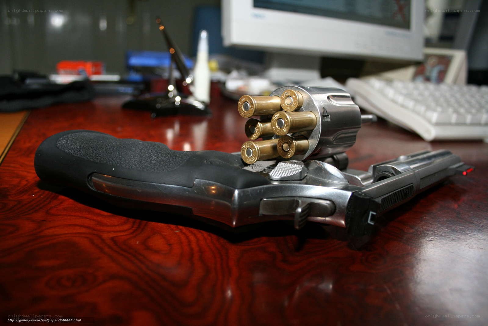 revolver with loaded cylinder