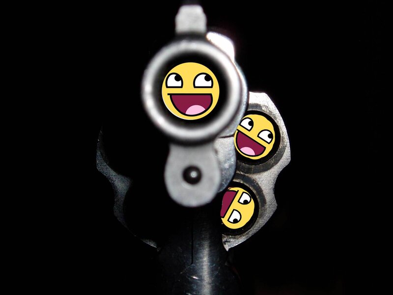 revolver with meme faces