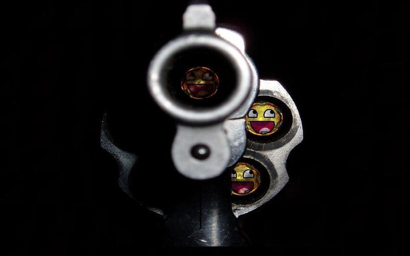 revolver with meme faces