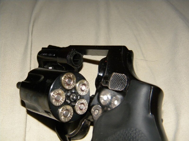 Revolver with Open Cylinder — Black