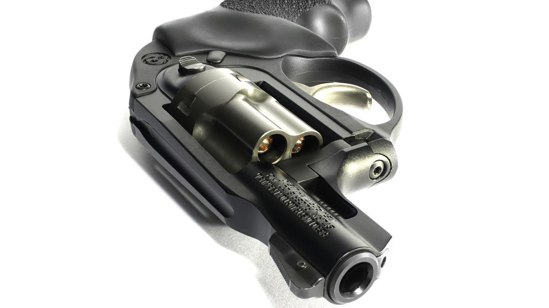 revolver with open cylinder