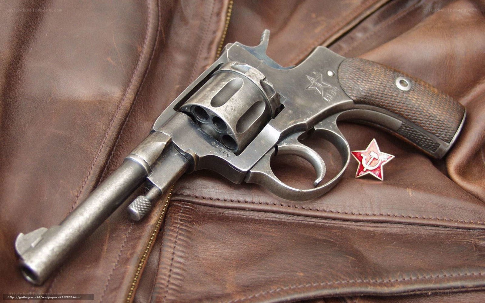 Revolver with Soviet insignia