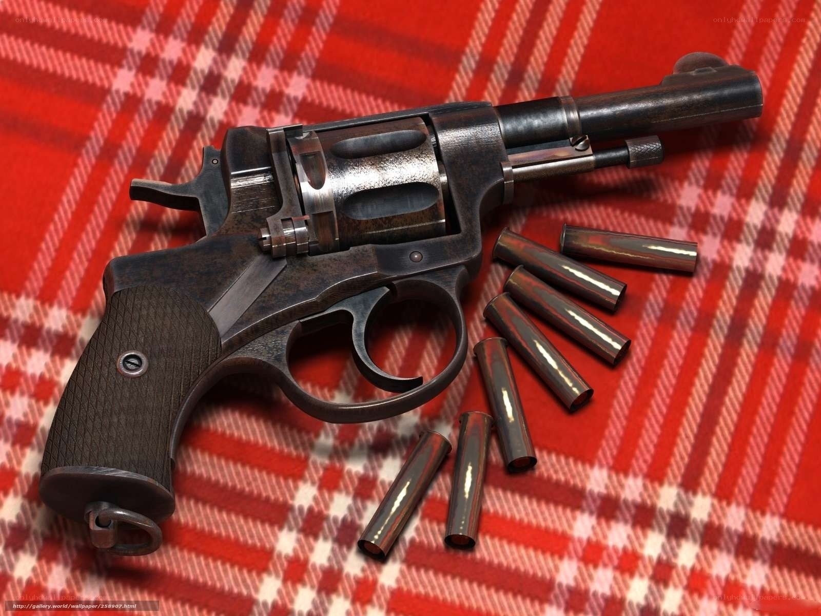 revolver with spent casings