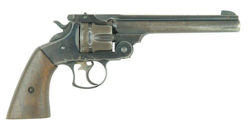 revolver with wooden grip