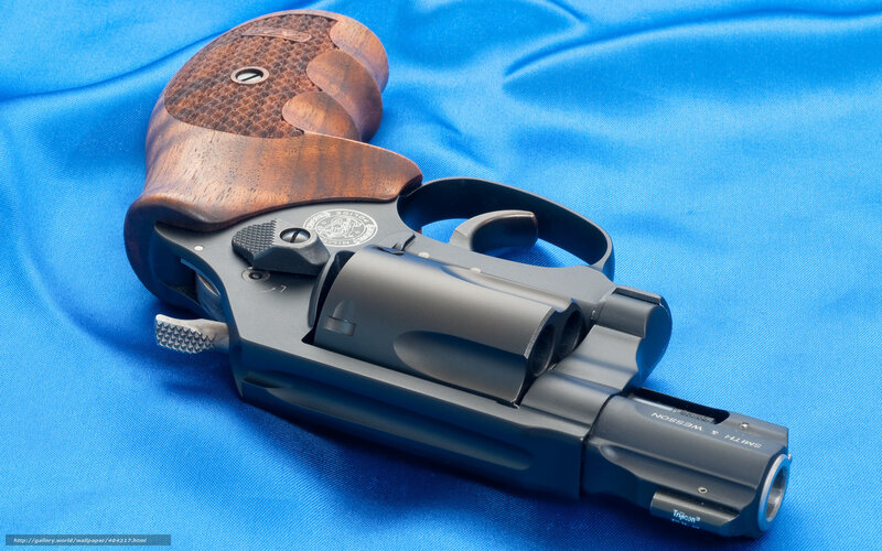 revolver with wooden grip