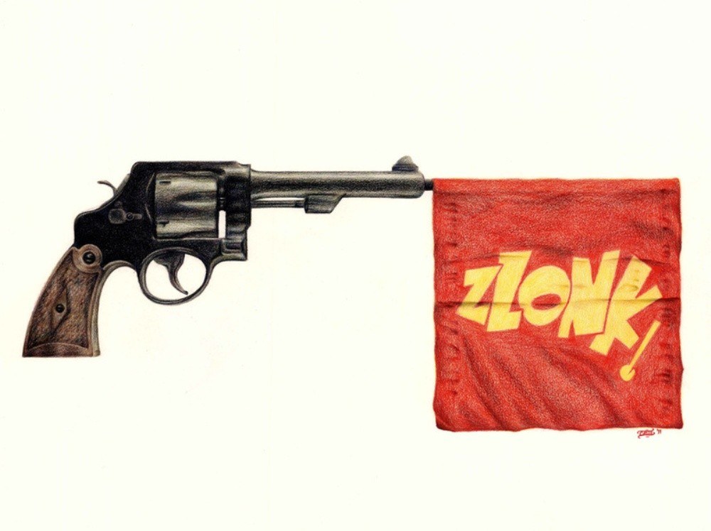 Revolver with Zlonk flag