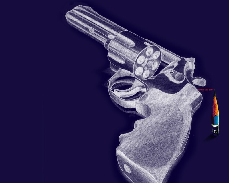 Revolver X-ray Drawing