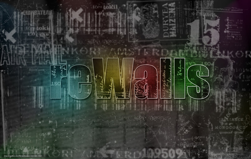 Rewalls text on grunge background