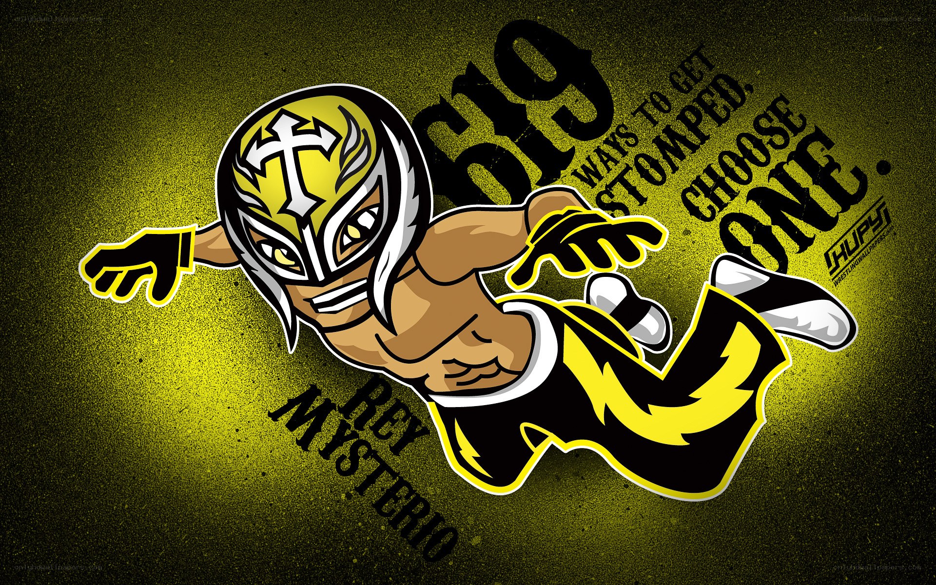 Rey Mysterio cartoon illustration