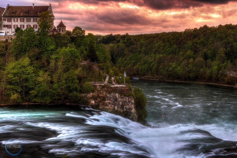 Rhine Falls Waterfall — Green