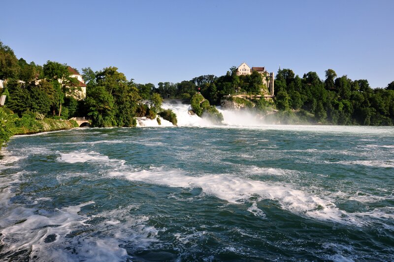 Rhine Falls with castle