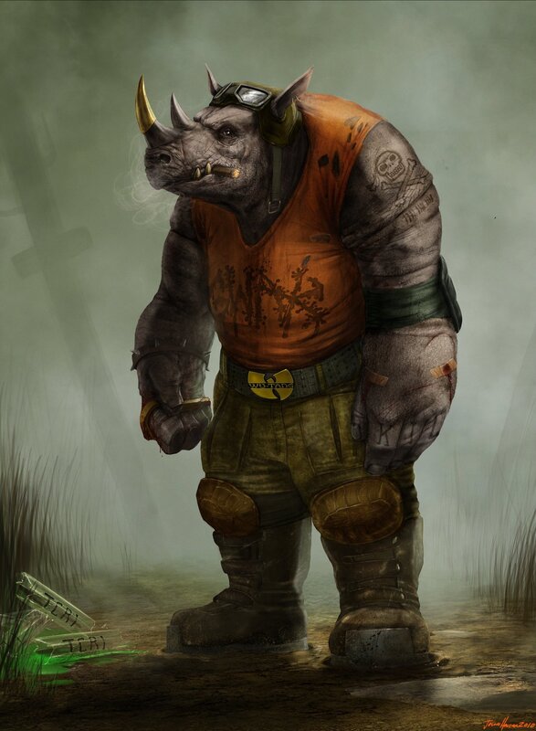 rhino character with cigar