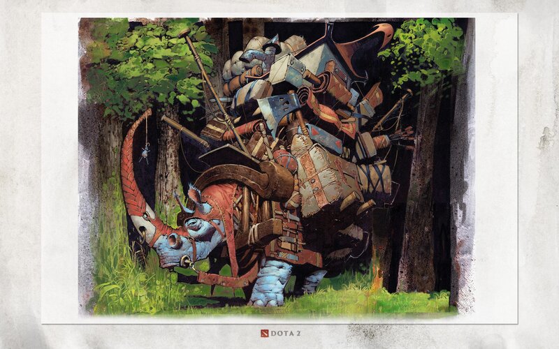 Rhino warrior in forest