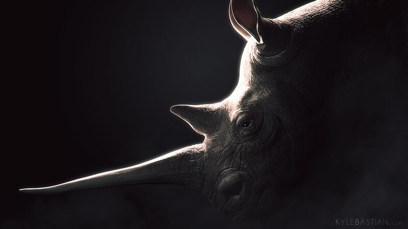 Rhinoceros Head — Black