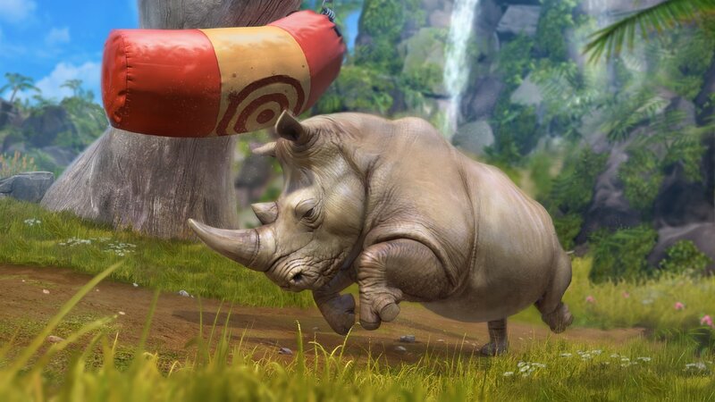 Rhinoceros Hitting Bag