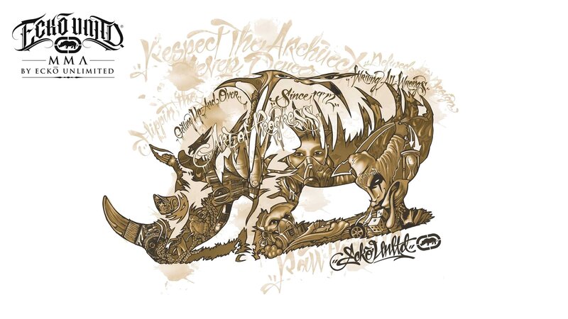 Rhinoceros Illustration — Brown