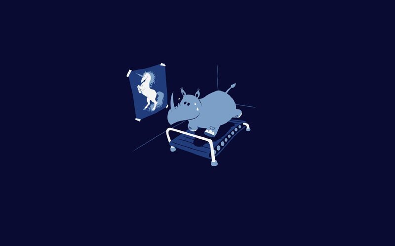 Rhinoceros on Treadmill