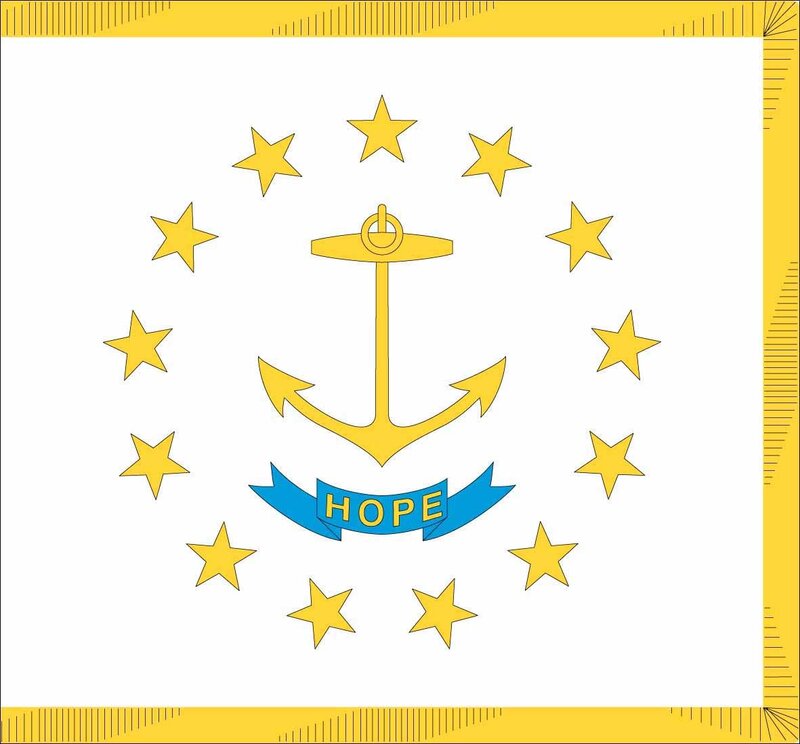 Rhode Island State Flag — Yellow