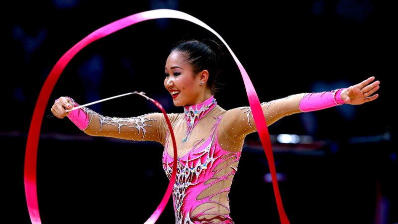 Rhythmic Gymnast with Ribbon — Pink