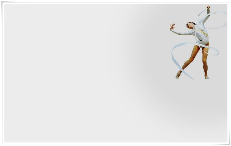 Rhythmic Gymnast with Ribbon — White