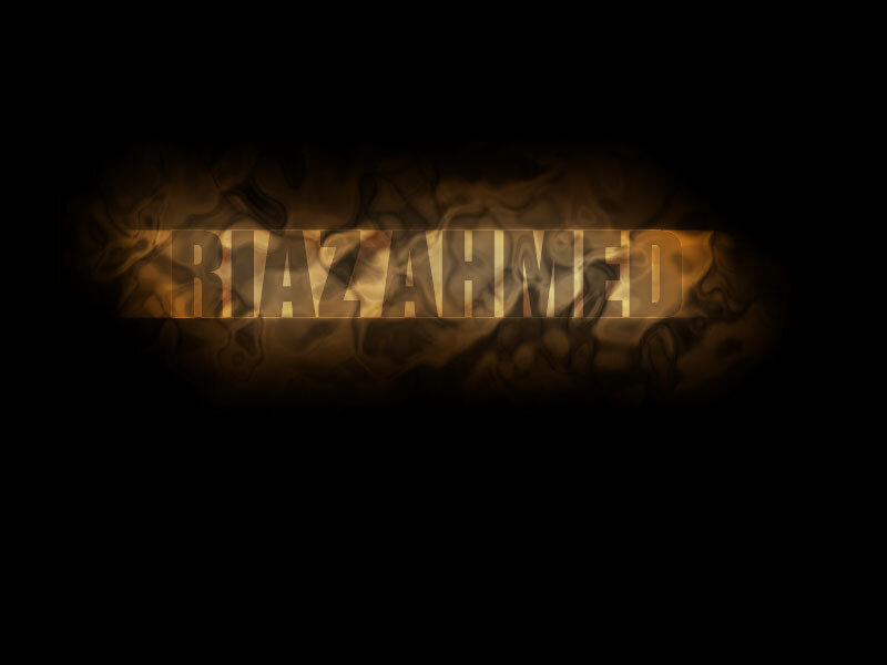 Riaz Ahmed text on dark background