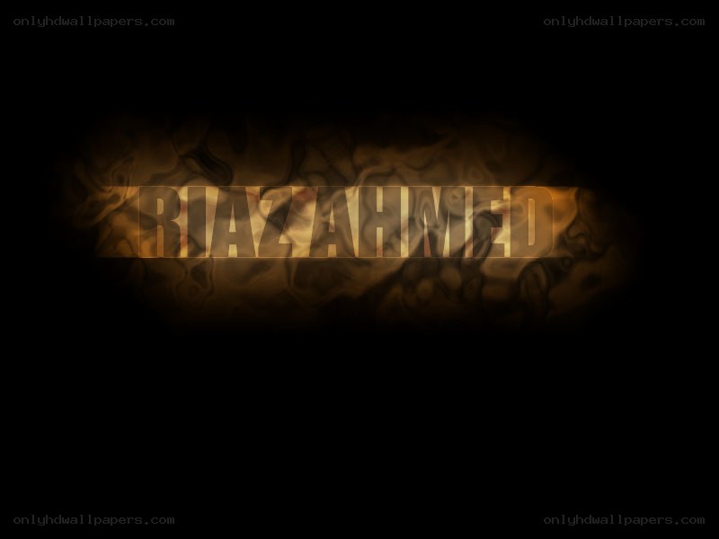 Riaz Ahmed text on dark background