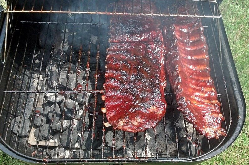 Ribs on Charcoal Grill