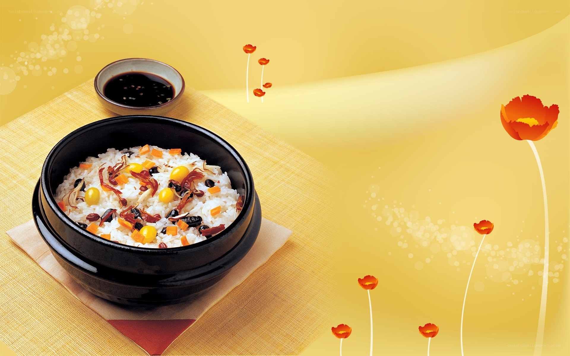 Rice bowl with sauce