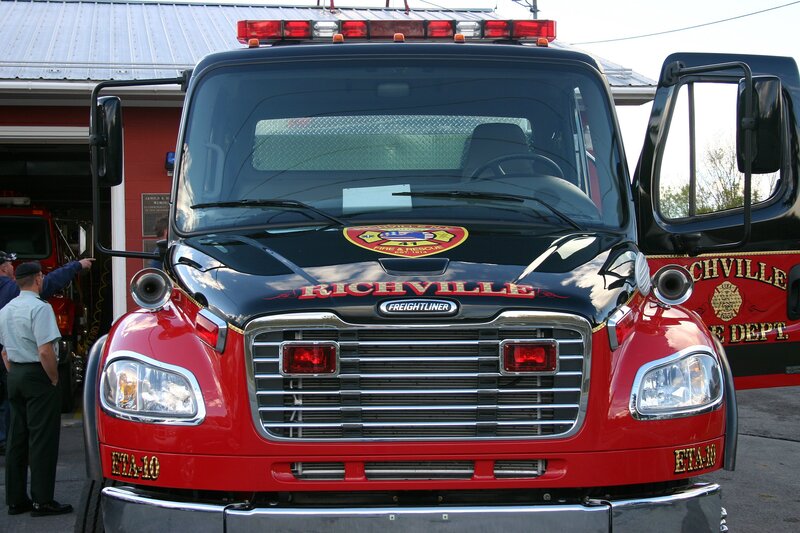 Richville fire truck at station