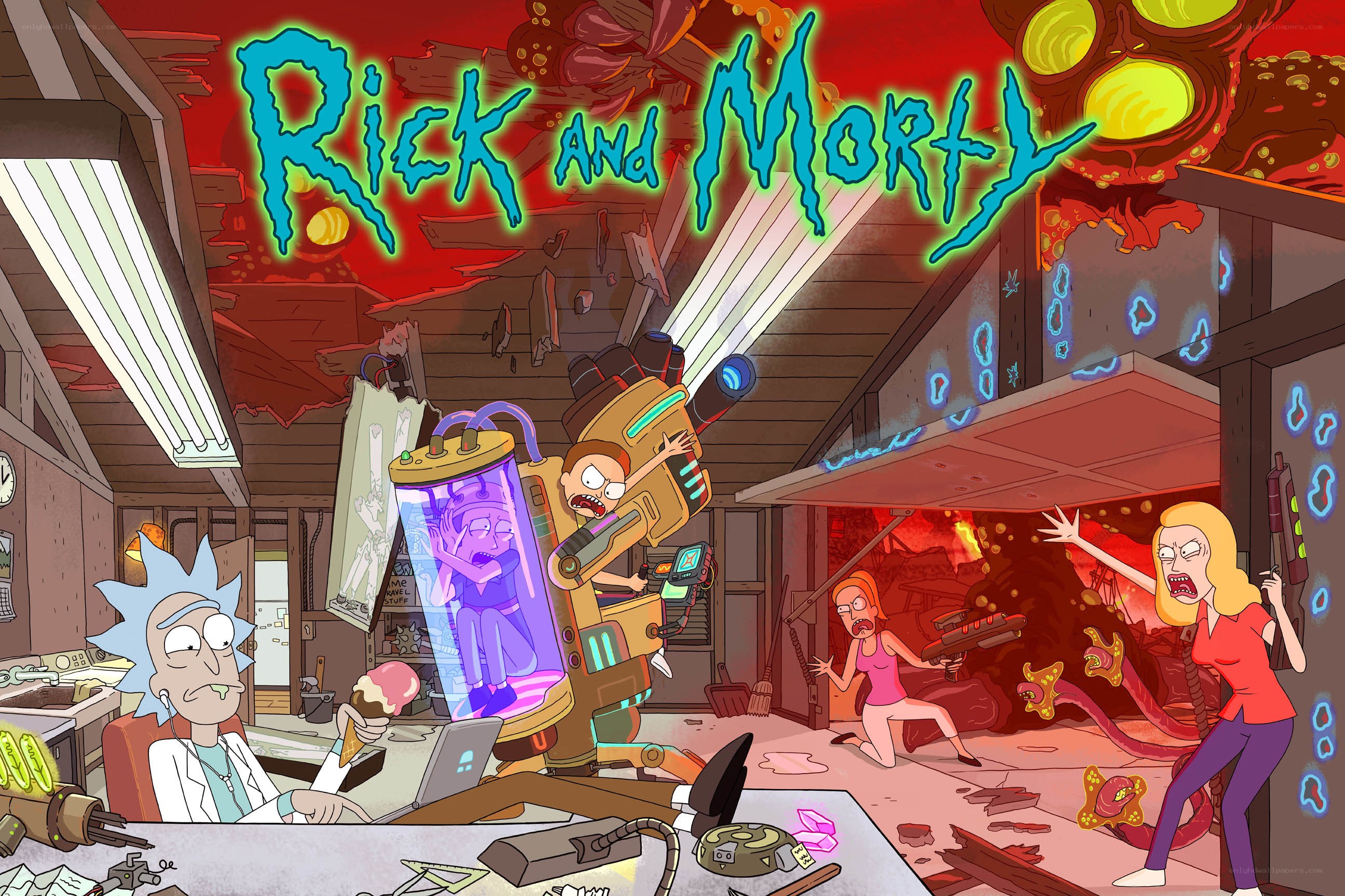 Rick and Morty chaos scene