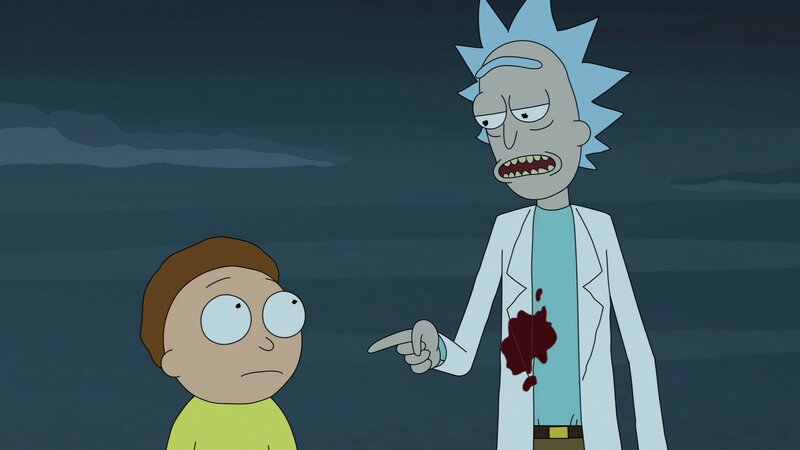 Rick and Morty Characters — Blue, Dramatic