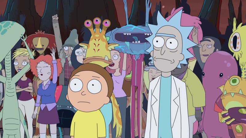 Rick and Morty in Crowd