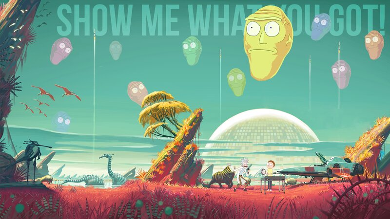 Rick and Morty on Alien Planet