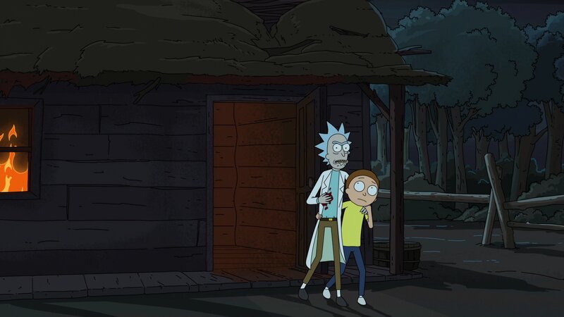 Rick and Morty Outside Cabin