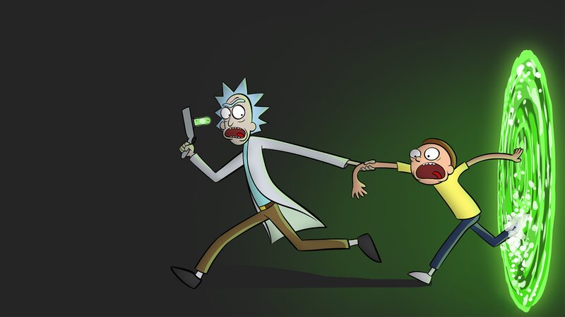 Rick and Morty Running — Green